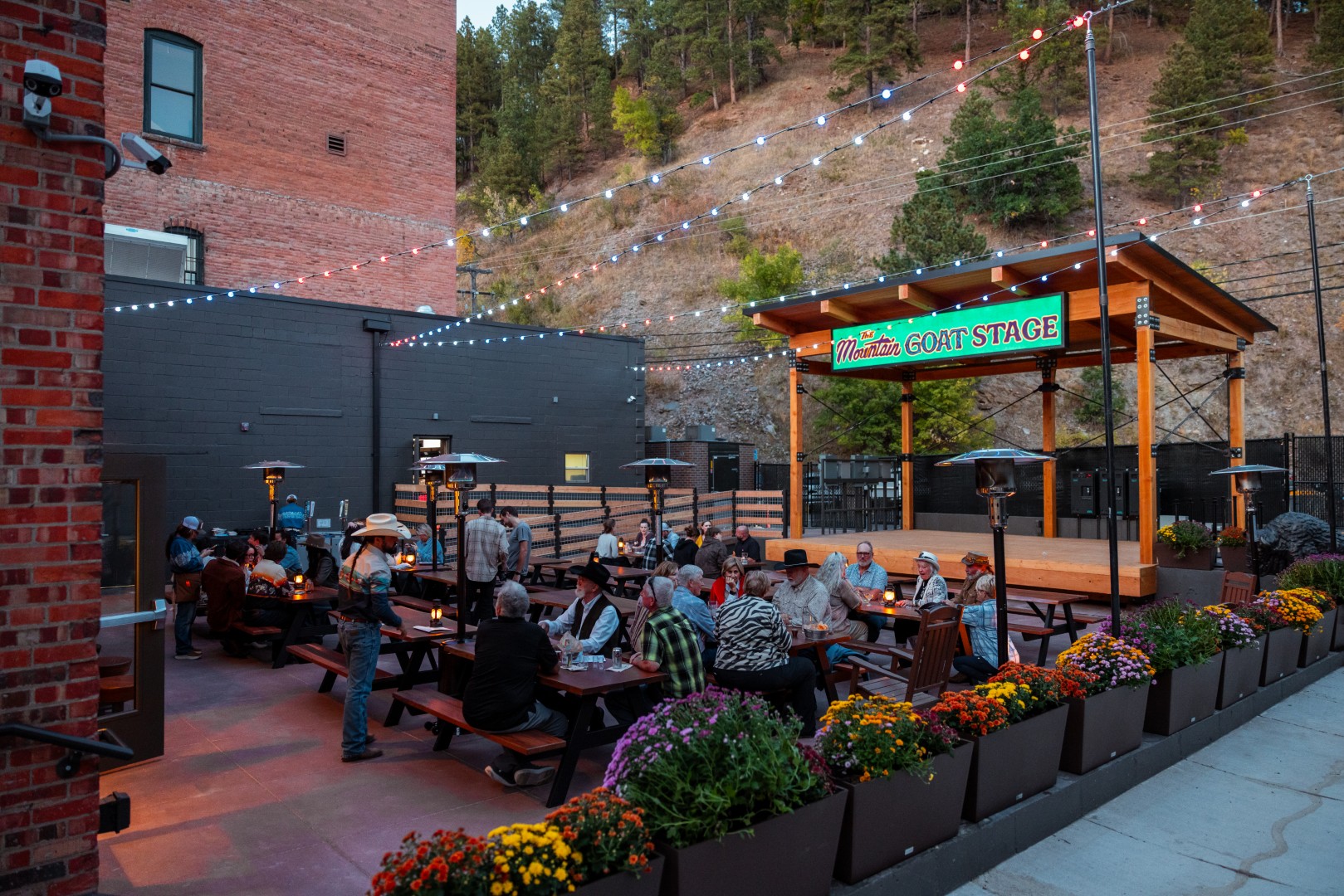 Outdoor patio and stage
