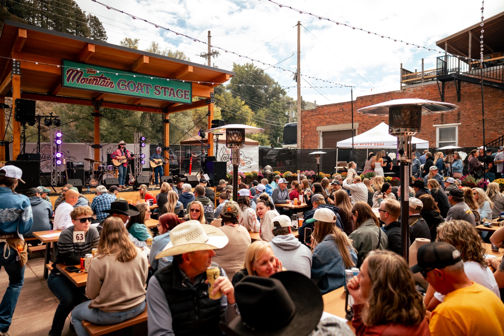 Packed patio crowd